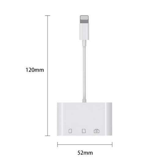 D-168 3 In 1 8 Pin OTG High-speed Card Reader, D-168