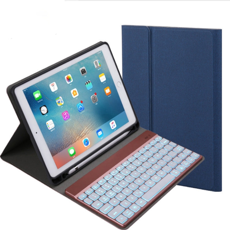 508A Detachable Bluetooth Keyboard + Horizontal Flip Leather Tablet Case with Holder & Colorful Backlight for iPad Pro 9.7 inch, iPad Air, iPad Air 2, iPad 9.7 inch (2017), iPad 9.7 inch (2018), 508A Black, 508A Champagne Gold, 508A Wine Red, 508A Blue