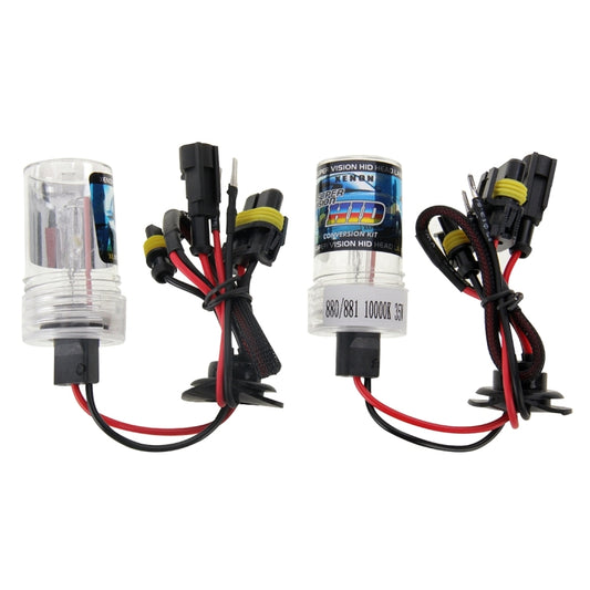 DC12V 35W H27/880/881 HID Xenon Light Single Beam Super Vision Waterproof Head Lamp, Color Temperature: 6000K, Pack of 2, 880/881