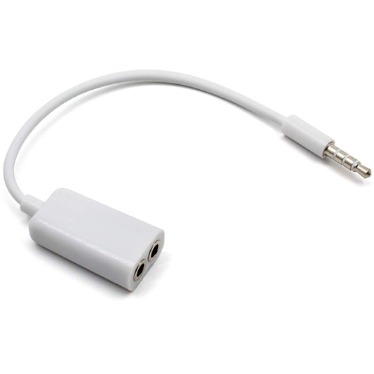 Aux Audio Cable 3.5mm to 2 x Female Splitter Adapter, Compatible with Phones, Tablets, Headphones, MP3 Player, Car/Home Stereo & More