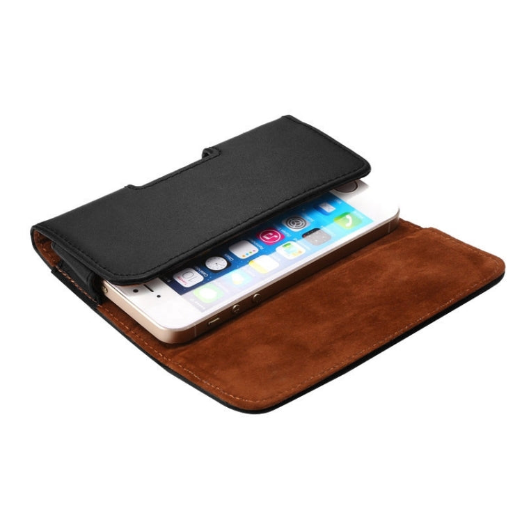 Crazy Horse Texture Vertical Flip Genuine Leather Case / Waist Bag with Back Splint for iPhone 4S / 5 / 5S / 5C