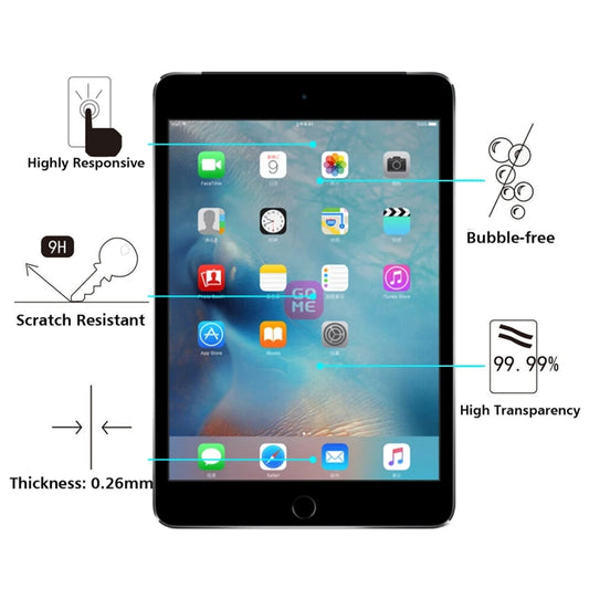 0.3mm 9H+ Surface Hardness 2.5D Explosion-proof Tempered Glass Film for iPad mini / mini 2 Retina / mini 3, For iPad mini (1 PC)