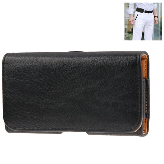 Litchi Texture Wallet Style Leather Case with Belt Clip for iPhone X / 7 / 6, Galaxy S6 / S5 / S4 / S3 (Black)