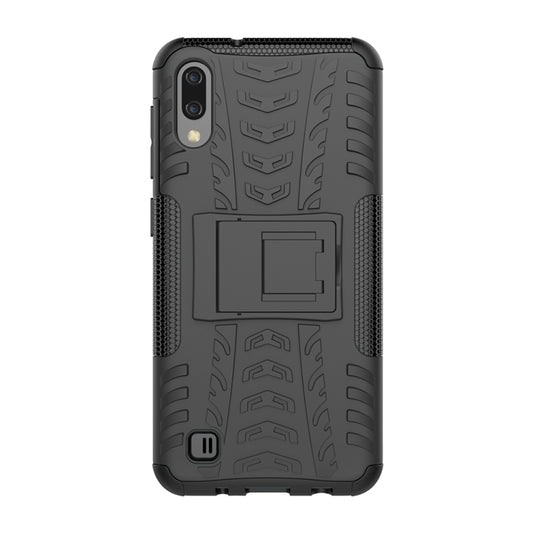 Shockproof PC + TPU Tire Pattern Case for Galaxy M10, with Holder