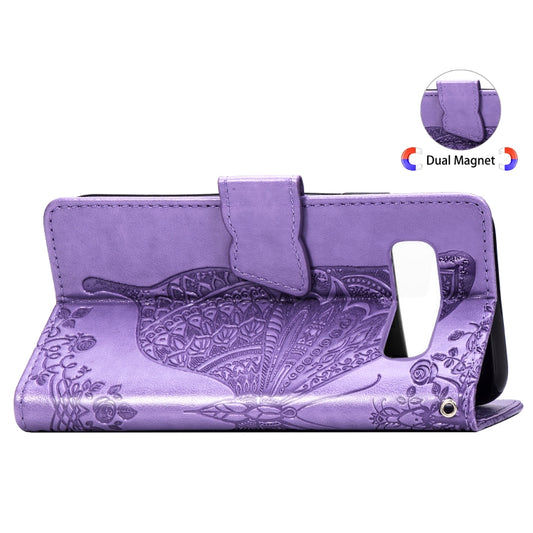 Butterfly Love Flowers Embossing Horizontal Flip Leather Case for Galaxy S10+, with Holder & Card Slots & Wallet & Lanyard, For Galaxy S10+