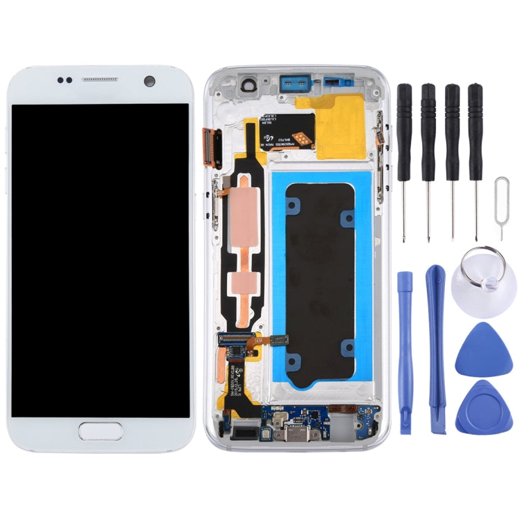 LCD Screen and Digitizer Full Assembly with Frame for Galaxy S7 / G930V, For Samsung Galaxy S7, For Samsung Galaxy S7 / G930V, For Samsung Galaxy S7 (Frame), For Galaxy S7