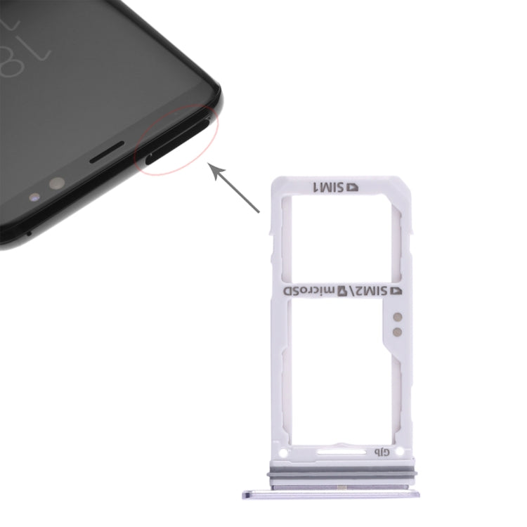 For Galaxy S8 / S8+ 2 SIM Card Tray / Micro SD Card Tray, For Galaxy S8 / S8+, For Samsung Galaxy S8 (Double), For Samsung Galaxy S8(Double), For Galaxy S8 / S8+(Double SIM)