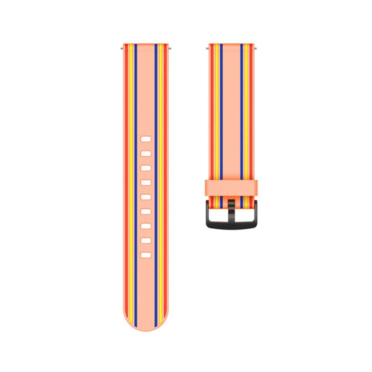 20mm For Huami Amazfit GTS / Samsung Galaxy Watch Active 2 / Huawei Watch GT2 42MM Striped Silicone Strap