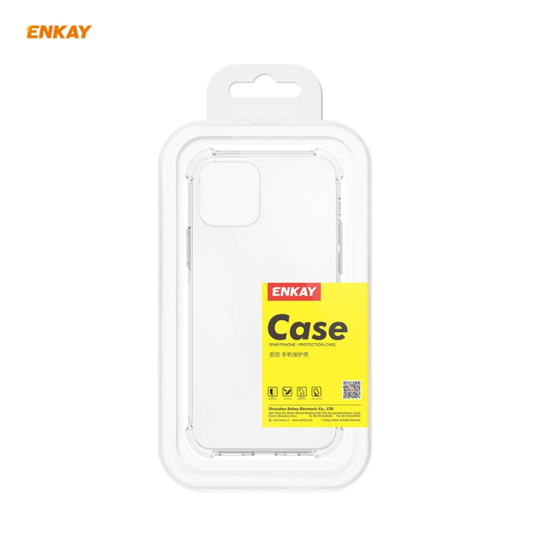 Hat-Prince ENKAY 2 in 1 Clear TPU Soft Case Shockproof Cover + 0.26mm 9H 2.5D Tempered Glass Protector Film, For iPhone 12 mini, For iPhone 12 / 12 Pro, For iPhone 12 Pro Max