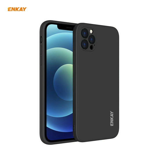 For iPhone 12 Pro Hat-Prince ENKAY ENK-PC069 Liquid Silicone Straight Edge Shockproof Protective Case, For iPhone 12 Pro