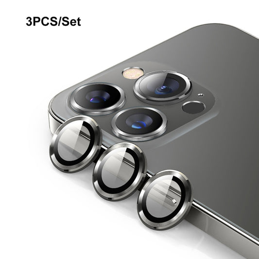 ENKAY Hat-Prince Aluminium Alloy + Tempered Glass Camera Lens Cover Film Ring for iPhone 13 Pro / 13 Pro Max