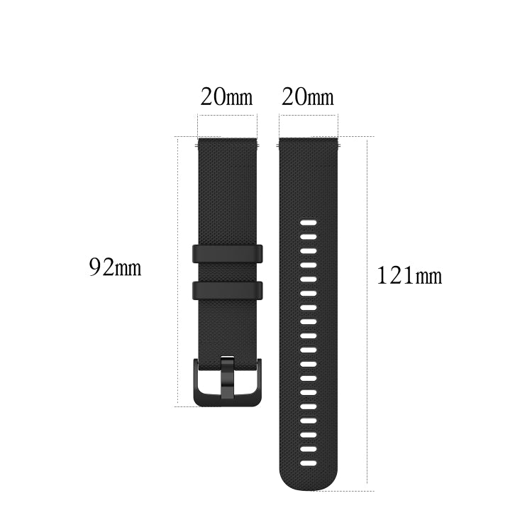 20mm Checkered Silicone Strap, For Samsung Galaxy Watch 4 40mm / 44mm, For Samsung Galaxy Watch 4 Classic 42mm / 46mm, For Samsung Galaxy Watch 3 41mm, For Samsung Galaxy Watch Active 2 40mm / 44mm