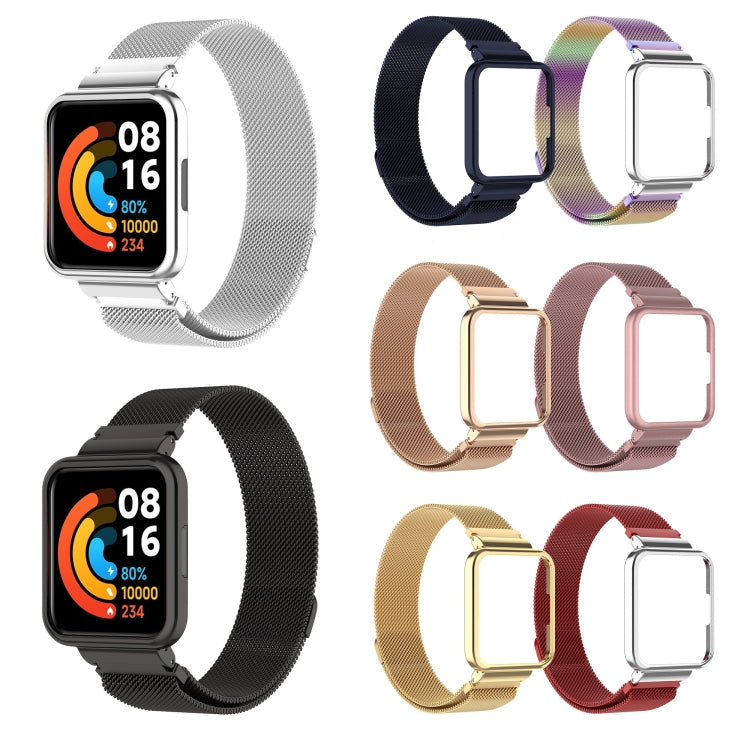 2 in 1 Milano Metal Strap with Watch Frame, For Xiaomi Redmi Watch 2 Lite, For Xiaomi Redmi Watch 2