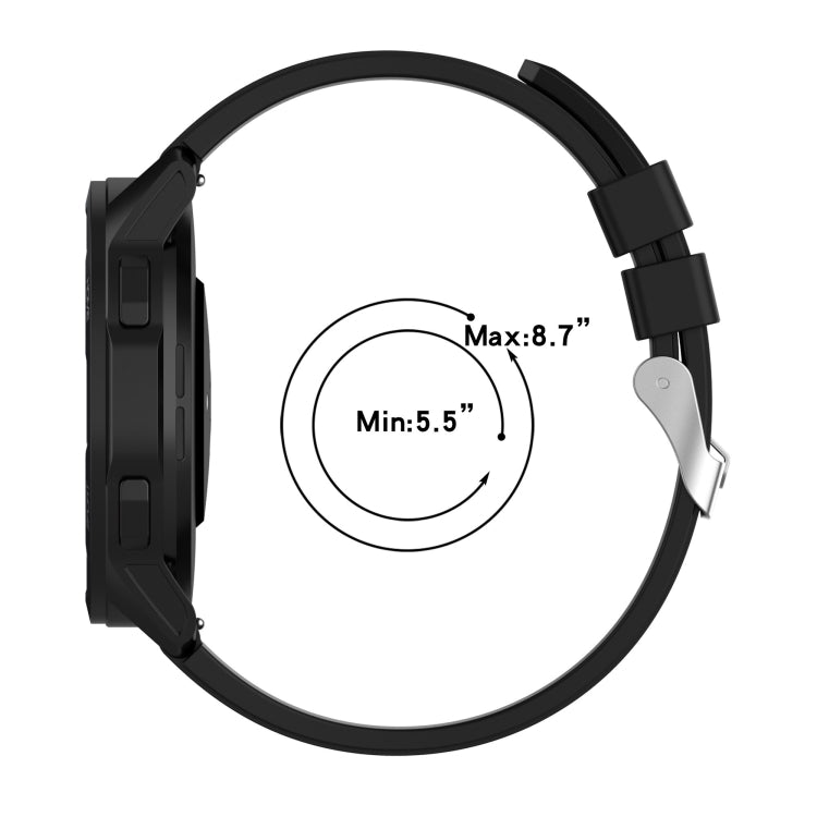Protruding Head Silicone Strap Silver Buckle, For Samsung Galaxy Watch Heart-L 20mm, For Samsung Galaxy Watch4 40mm/44mm 20mm, For Samsung Galaxy Watch4 Classic 42mm/46mm 20mm, For Samsung Galaxy Watch3 41mm 20mm