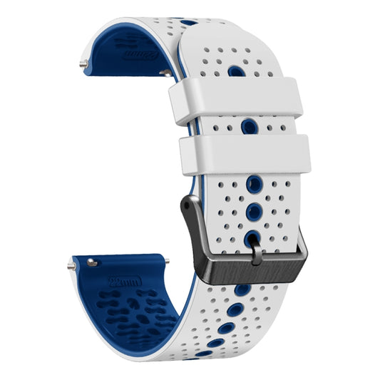22mm Perforated Two-Color Silicone Watch Band, For Xiaomi MI Watch S1, For Xiaomi MI Watch S1 Pro, For Xiaomi MI Watch S1 Active, For Xiaomi MI Watch Color 2