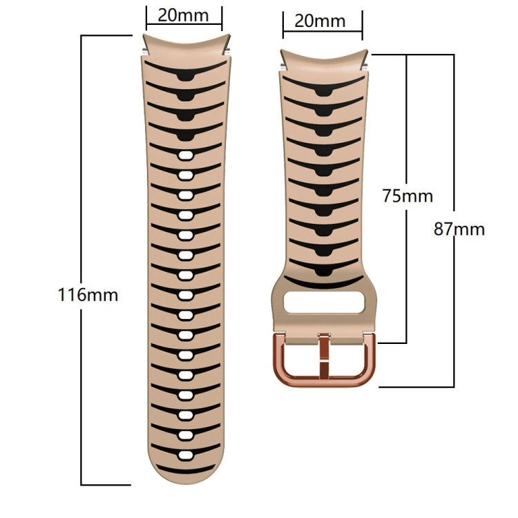 Curved Texture Silicone Watch Band, For Samsung Galaxy Watch 4 44mm, For Samsung Galaxy Watch 4 40mm, For Samsung Galaxy Watch 4 Classic 42mm