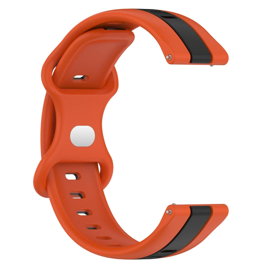 22mm Butterfly Buckle Two-Color Silicone Watch Band, For Xiaomi Watch S2 42mm, For Xiaomi Watch S2 46mm, For Xiaomi MI Watch S1, For Xiaomi MI Watch S1 Pro