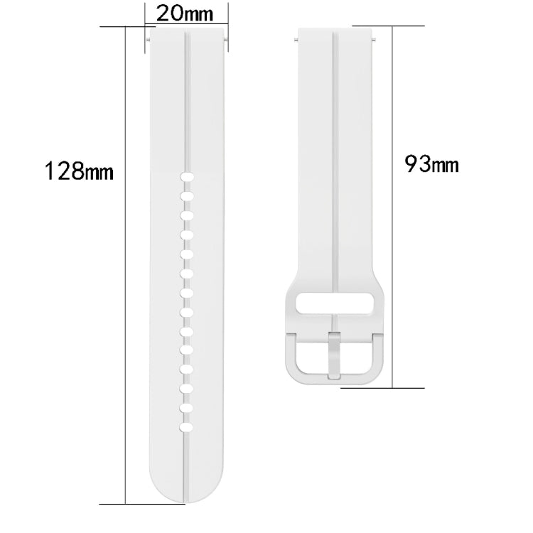 20mm Loop Silicone Watch Band, For Samsung Galaxy Watch Active 2 40mm, For Samsung Galaxy Watch Active 2 44mm, For Samsung Galaxy Watch 42mm, For Samsung Galaxy Watch 6 44mm