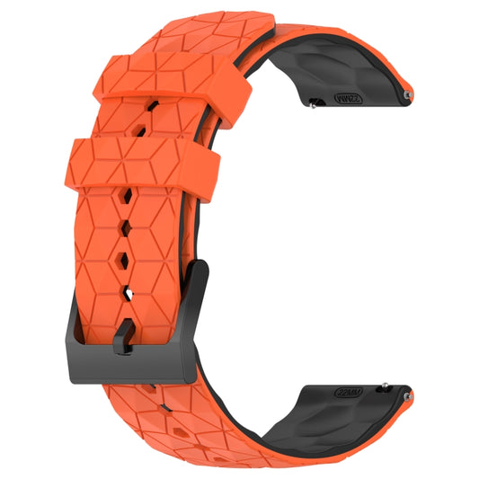 22mm Football Pattern Two-Color Silicone Watch Band, For Samsung Galaxy Watch3 45mm, For Samsung Galaxy Watch 46mm, For Samsung Gear S3 Classic, For Samsung Gear S3 Frontier