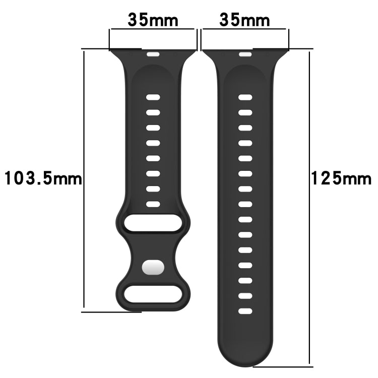 Butterfly Buckle Two-Color Silicone Watch Band, For Apple Watch Ultra 49mm, For Apple Watch Series 8&7 45mm, For Apple Watch Series 8&7 41mm