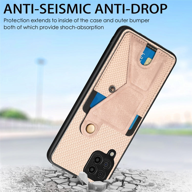 Carbon Fiber Wallet Flip Card K-shaped Holder Phone Case, For Samsung Galaxy A57 5G, For Samsung Galaxy A37 5G, For Samsung Galaxy S25 Edge 5G, For Samsung Galaxy A56 5G, For Samsung Galaxy A36, For Samsung Galaxy S24 Ultra 5G, For Samsung Galaxy S24+ ...