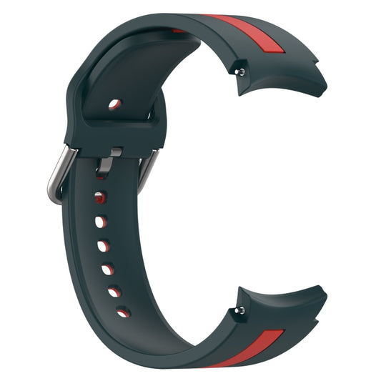 Two-Color Silicone Watch Band, For Samsung Galaxy Watch 4 44mm, For Samsung Galaxy Watch 4 40mm, For Samsung Galaxy Watch 4 Classic 46mm, For Samsung Galaxy Watch 4 Classic 42mm