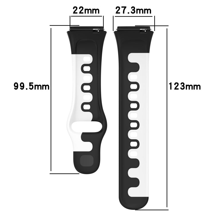 Stitching Two Color Silicone Watch Band, For Redmi Watch 3 Active