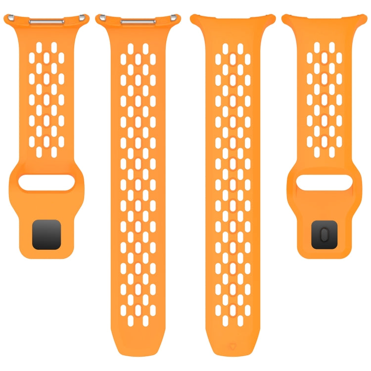 For Samsung Galaxy Watch Ultra 47mm Holes Style Square Buckle Solid Color Silicone Watch Band