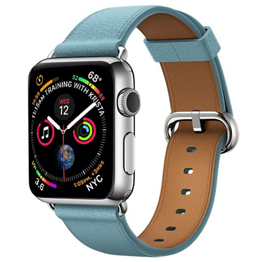 Classic Button Leather Wrist Strap Watch Band for Apple Watch Series 3 & 2 & 1 38mm