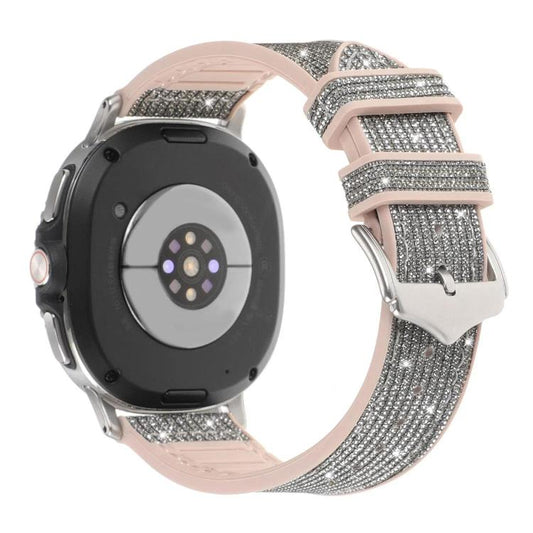 Glitter Skin Vegan Leather Silicone Watch Band, For Samsung Galaxy Watch8 / Watch8 Classic