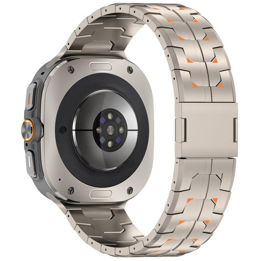Steel Kongman Folding Clasp Titanium Metal Watch Band, For Samsung Galaxy Watch Ultra 47mm / Ultra 2025