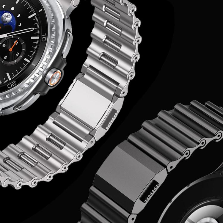 Ocean Wave Texture Magnetic Clasp Stainless Steel Watch Band, For Samsung Galaxy Watch8 / Watch8 Classic
