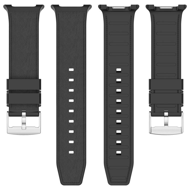 Silicone Integrated Vegan Leather Watch Band, For Samsung Galaxy Watch8 / Watch8 Classic