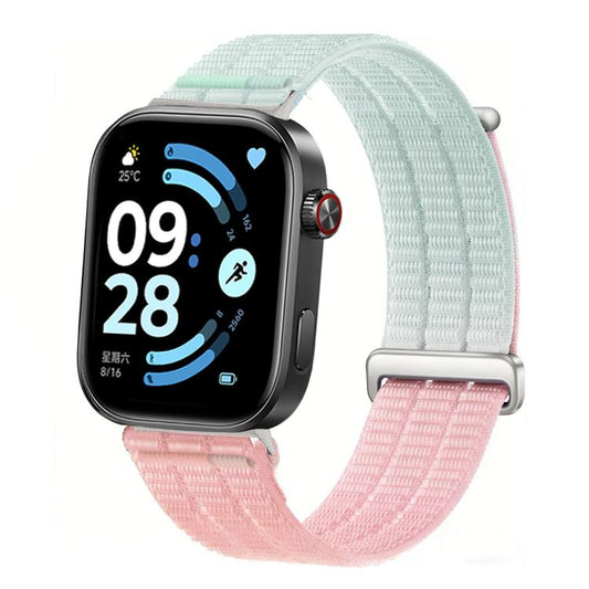 Double-Link Cloud-Feel Breathable Nylon Loop Metal Head Watch Band, For Xiaomi Band 10 Pro / Redmi Watch 6 / 5