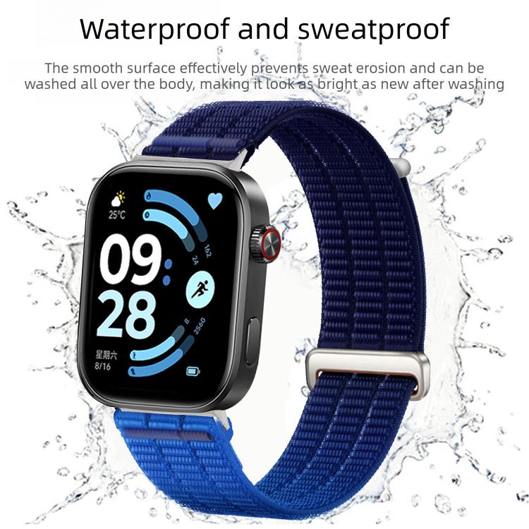 Double-Link Cloud-Feel Breathable Nylon Loop Metal Head Watch Band, For Xiaomi Band 10 Pro / Redmi Watch 6 / 5