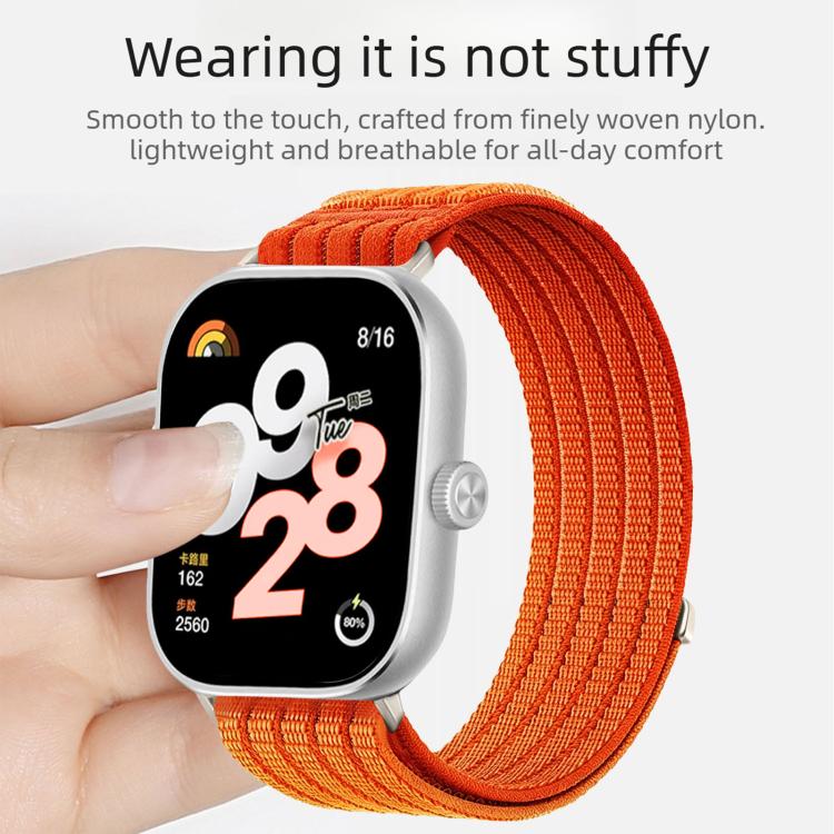 Cloud-Feel Breathable Nylon Woven Metal Head Watch Band, For Xiaomi Band 10 Pro / 9 Pro / Redmi Watch 6