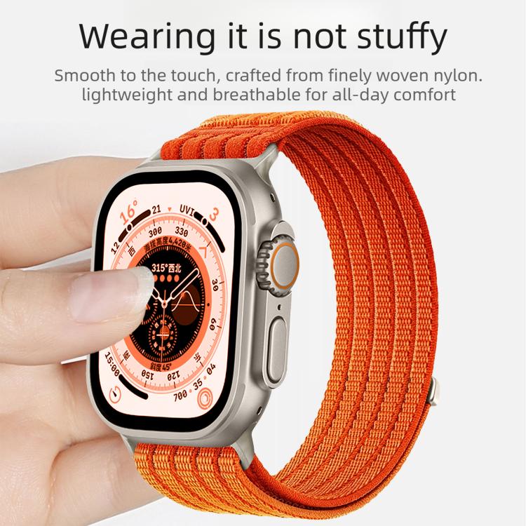 Cloud-Feel Breathable Nylon Woven Metal Head Watch Band, For Apple Watch 46mm / 49mm / 45mm / 44mm, For Apple Watch 42mm / 41mm / 40mm / 38mm