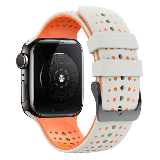 Starry Sky Pattern Two Color Silicone Watch Band, For Apple Watch 46mm / 49mm / 45mm / 44mm