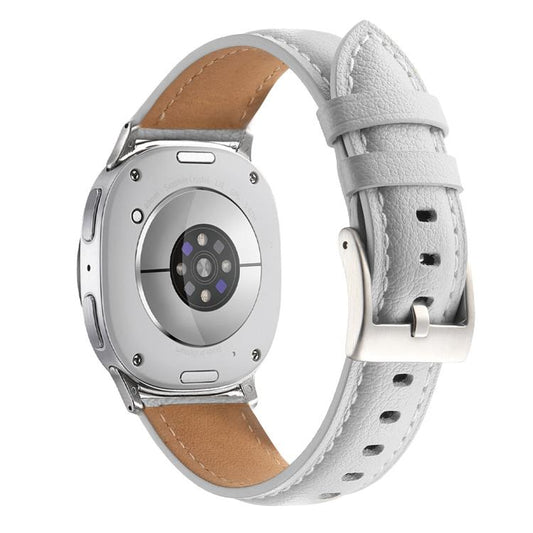 Pointed Tail Genuine Leather Watch Band, For Samsung Galaxy Watch8 / Watch8 Classic