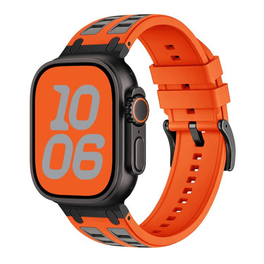 Vibrant Contrast Color Silicone Watch Band, For Apple Watch 46mm / 49mm / 45mm / 44mm, For Apple Watch 42mm / 41mm / 40mm / 38mm