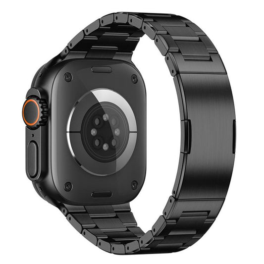 Double Press Folding Clasp Titanium Watch Band, For Apple Watch 46mm / 49mm / 45mm / 44mm