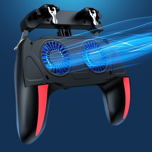 H10 4 in 1 Dual Fan Cooling Gamepad Game Auxiliary Button Grip with Stand & Power Bank Function, Plug-in, 2500 mAh, 5000 mAh