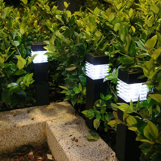 Solar Waterproof Outdoor Landscape Square Column Lawn Light, White Light, Yellow Light, Color Light