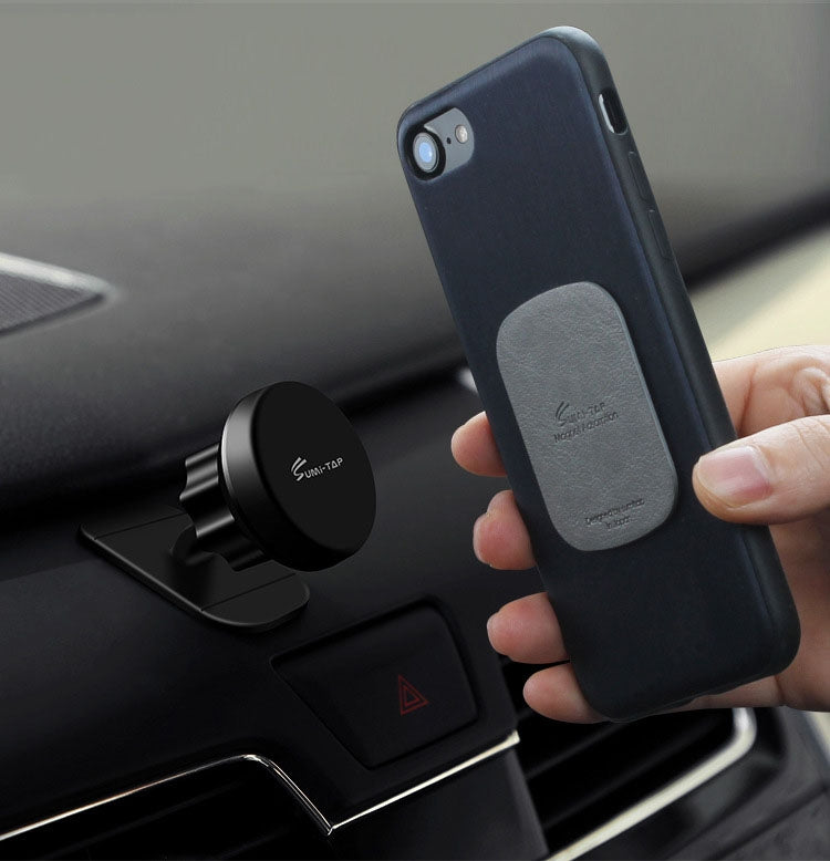 SUMITAP STHP-C40 Leather Square Magnetic Sheet Magnetic Car Phone Holder Accessories, STHP-C40 Brown, STHP-C40 Black, STHP-C40 Gray