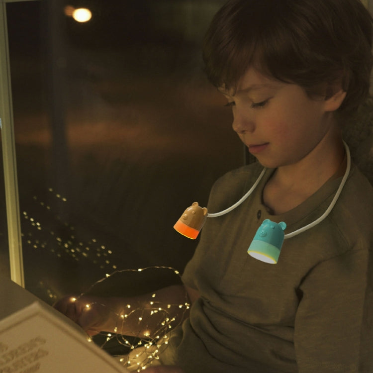 KD201 Portable Lamp Hanging Neck Reading LED Night Light, Style:, Bear (Blue+Brown), Bear (Orange+Green), Little Deer (Orange+Green), Little Deer (Blue+Brown), Bunny (Pink+Purple), Bunny (Green+Yellow), Cat (Green+Yellow), Cat (Pink+Purple)