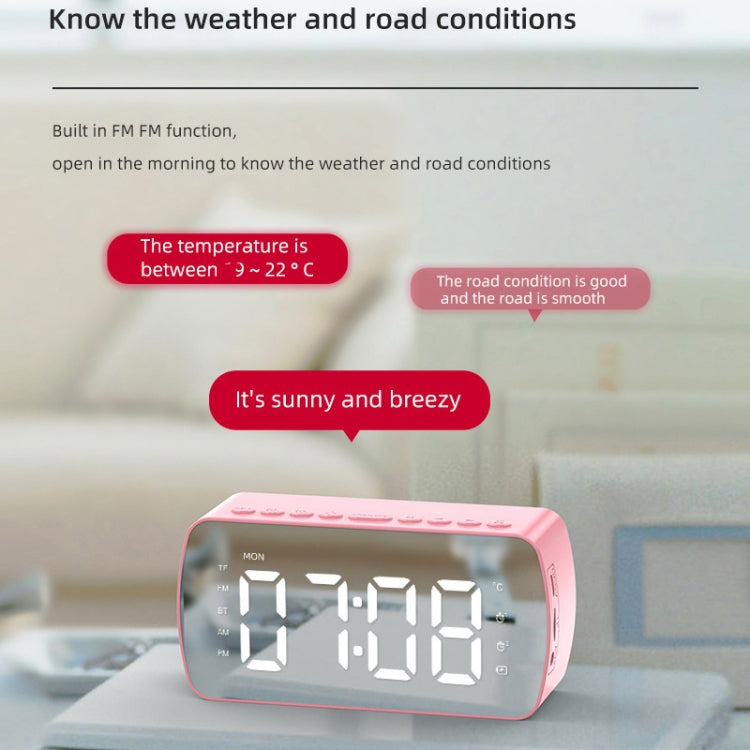 Outdoor Portable Card Bluetooth Speaker Small Clock Radio, G10 Black 1400mAh, G10 White 1400mAh, Q5 Black 1400mAh, Q5 White 1400mAh, Q5 Pink 1400mAh, Q5 Red 1400mAh, Q5 Pink 2800mAh