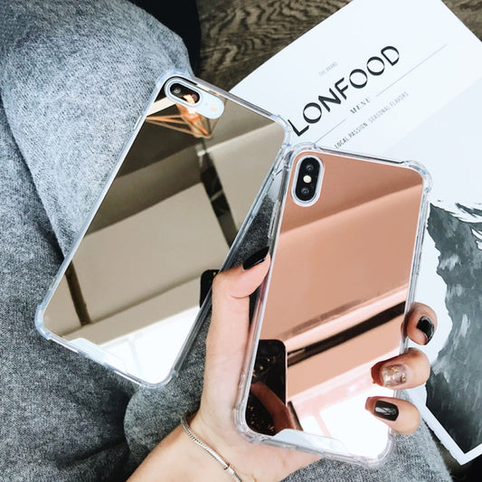 Luxury Plating Mirror Acrylic TPU Case for iPhone 8 Plus & 7 Plus, For iPhone 8 Plus