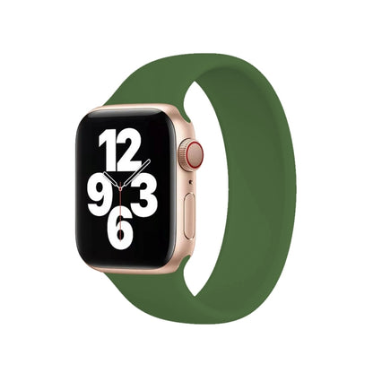 For Apple Watch Series 10 42mm / 9&8&7 41mm / SE 3&SE 2&6&SE&5&4 40mm / 3&2&1 38mm Solid Color Elastic Silicone Watch Band, Size:L 156mm