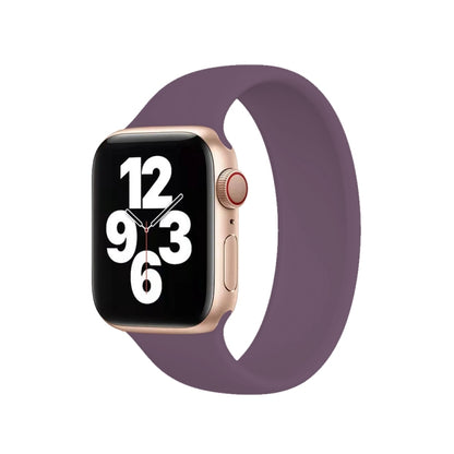 For Apple Watch Series 10 42mm / 9&8&7 41mm / SE 3&SE 2&6&SE&5&4 40mm / 3&2&1 38mm Solid Color Elastic Silicone Watch Band, Size:L 156mm