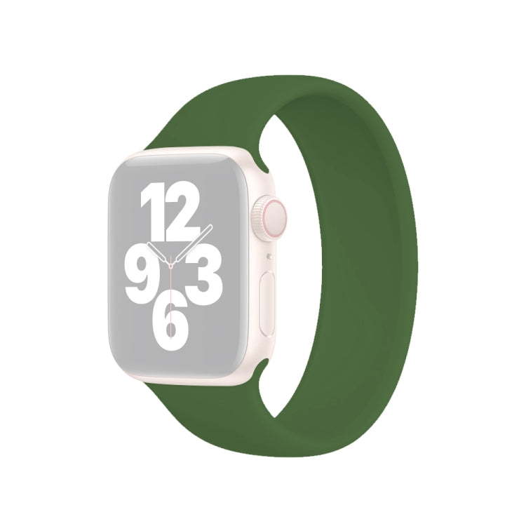 For Apple Watch Ultra 49mm&Watch Ultra 2 49mm / Series 10 46mm / 9&8&7 45mm / SE 3&SE 2&6&SE&5&4 44mm / 3&2&1 42mm Solid Color Elastic Silicone Watch Band, Size:L 156mm